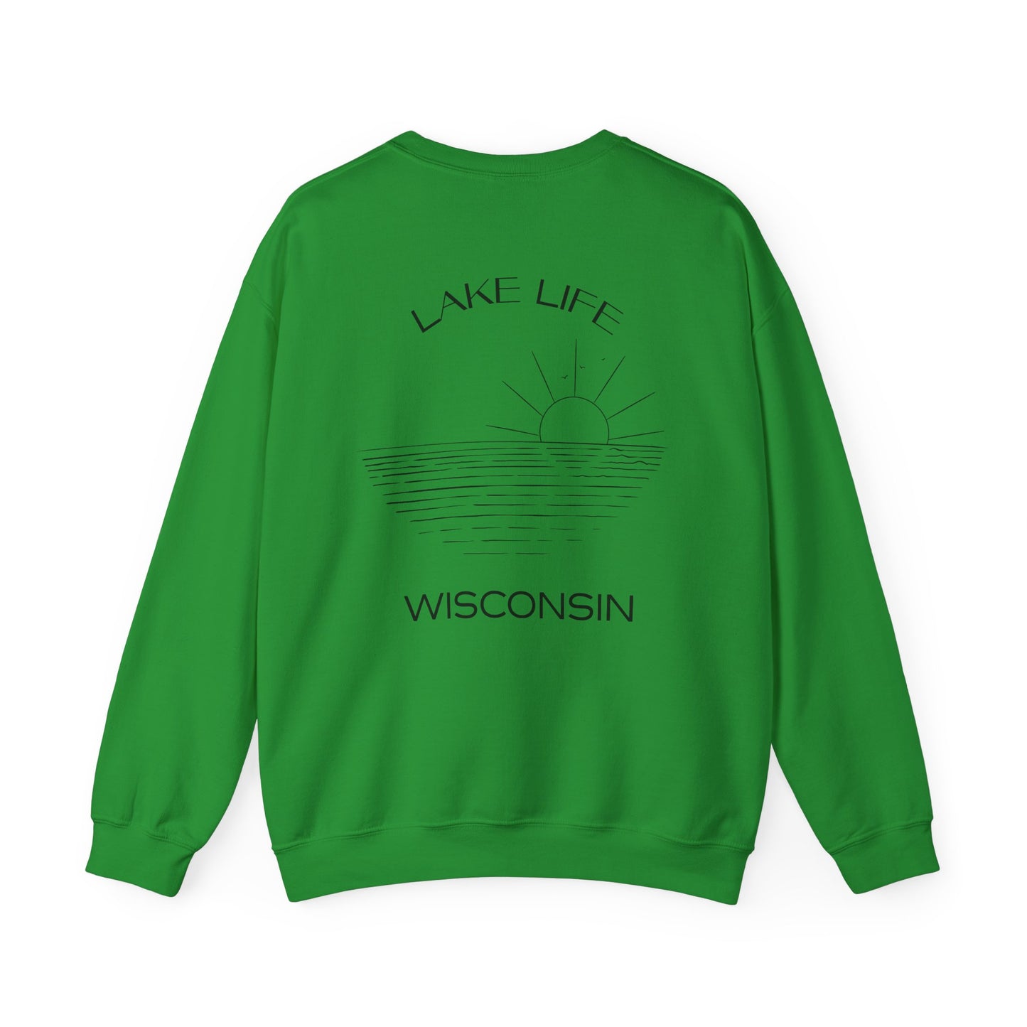 Lake Life Wisconsin Unisex Heavy Blend Crewneck Sweatshirt - Perfect for Nature Lovers & Relaxed Vibes