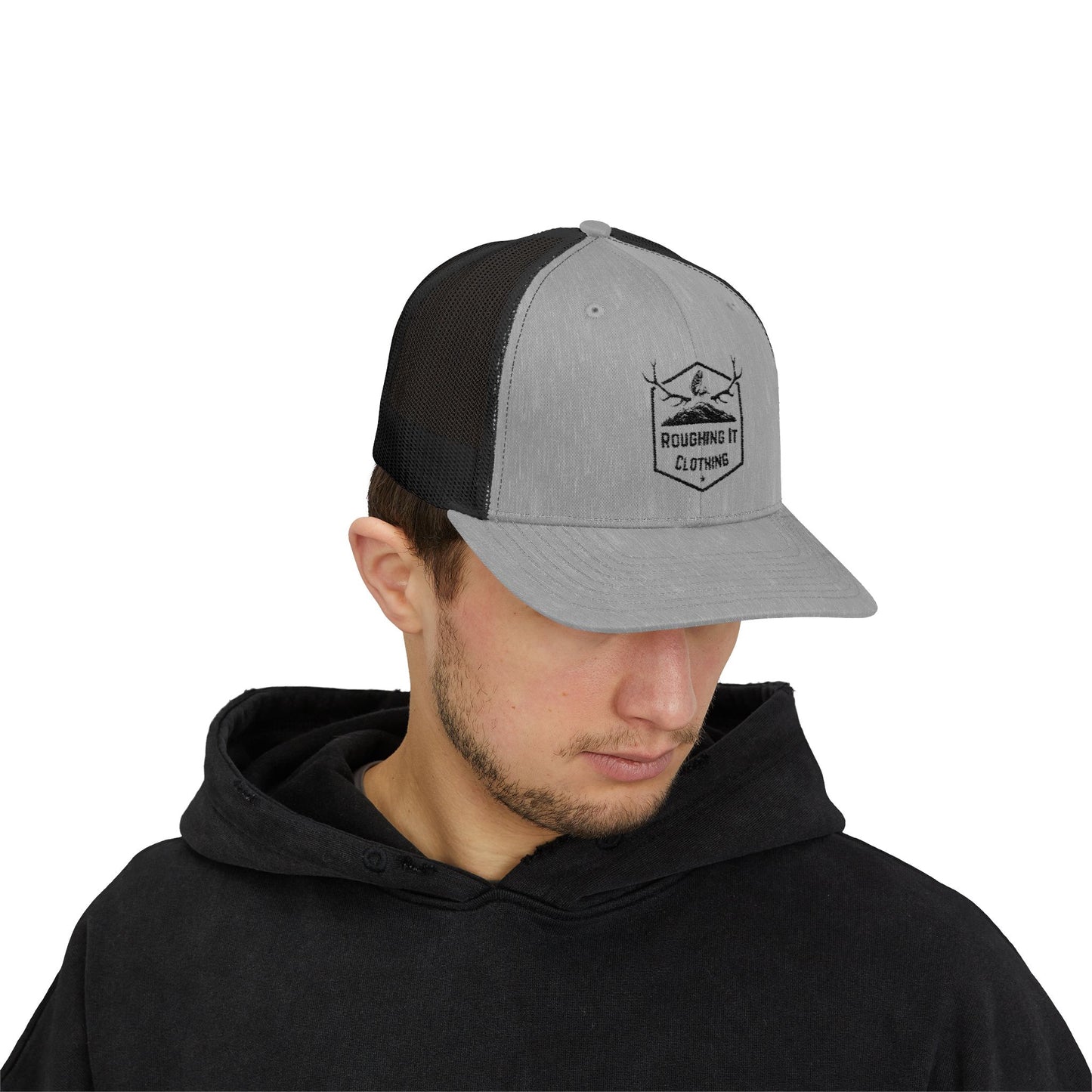 Roughing It Logo Snapback Trucker Cap